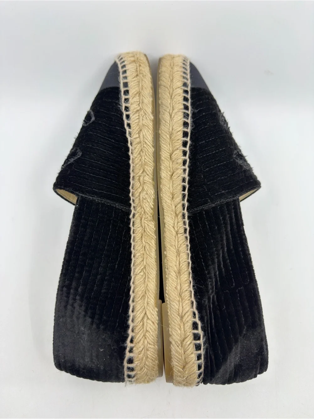 Chanel Velvet Grosgrain CC Espadrilles